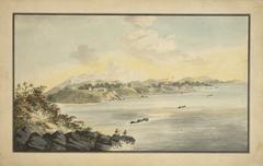 Tellicherry view from Darmadam Island watercolor c.1790