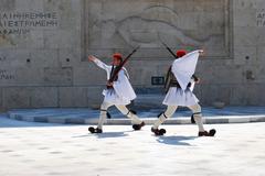 Greek parliament guard change ceremony in Athens