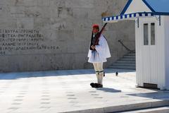 Greek parliament guard change ceremony