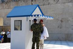 Greek Presidential Guard changing of the guard at the Hellenic Parliament