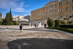 Tomb of the Unknown Soldier in Athens on December 27, 2020