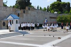 Greek guard change at Hellenic Parliament, Athens