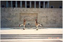 Panoramic view of Athens with historical sites and modern buildings