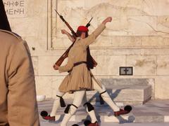 Greek parliament guard change ceremony in Athens