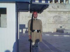 Evzonas at the Tomb of the Unknown Soldier in Athens, Greece