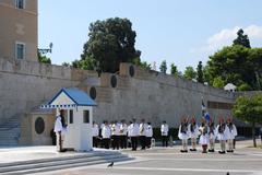 Greek parliament guard changing ceremony in Athens