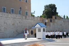 Greek Parliament guard change in Athens on August 2, 2009