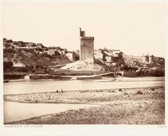 Tour Philippe-le-Bel in Villeneuve-lès-Avignon, view from Île de la Barthelasse