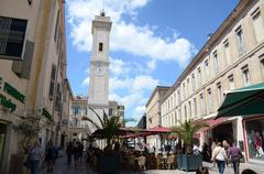 Square Nimes with delightful clocktower