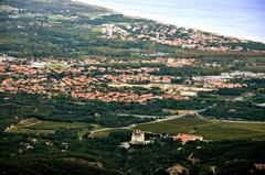 Argelès-sur-Mer with Château Valmy seen from Tour de Massane