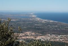 View from Tour de la Massane over the coast of Roussillon