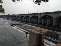 Grand Anicut with low water level during summer