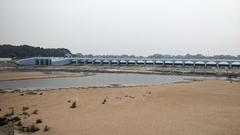 Scenic view of Kallanai Dam in Southeastern Tamil Nadu