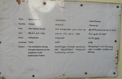 Display picture of details about the inscription ordered by King Ravi Varma in Manalikara