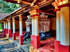 Sree Ananthapadmanabha Swamy temple surrounded by a square water tank in Kumbla, Kerala