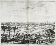 1672 drawing of Ahmedabad city by Dutch traveler