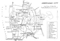 map of Ahmedabad from 1855