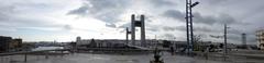 Pont de Recouvrance in Brest with Château and modern cable car