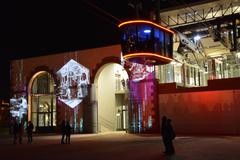 Projections on the façades of Ateliers des Capucins