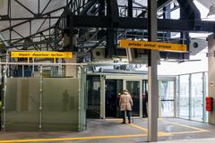 Brest Ateliers station signage and cable car