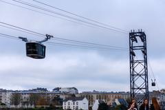 Brest cable car connecting the two banks of the Penfeld River