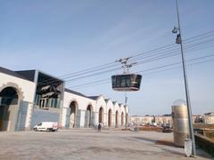 Cable car arriving at Capucins station