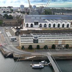 Brest Cable Car crossing Penfeld River