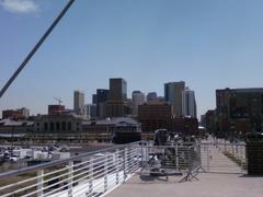 Denver skyline during Democratic National Convention 2008