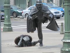 Vaartkapoen statue at Square Sainctelette in Molenbeek, Bruxelles