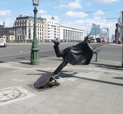 Vaartkapoen sculpture in Molenbeek, Belgium