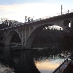 Viaduc de la Jonction bridge over a river in Geneva, Switzerland