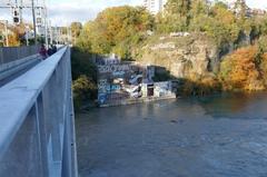 L'Arve river in flood in Geneva on November 15, 2023