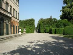 Entry forecourt and gardens of Villa Reale di Marlia