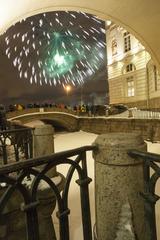 Fireworks in Saint Petersburg on February 23, 2016