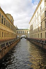 Canal between buildings in St. Petersburg