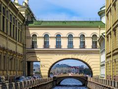 View of the Winter Canal from the first Winter Bridge in Saint Petersburg, Russia