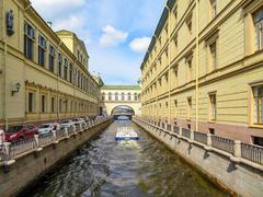 View of Zimnyaya Kanavka from the first Winter Bridge in Saint Petersburg