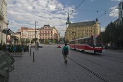 Tram K3R-N 1030 on line 4 at Náměstí Svobody in Brno-střed