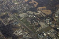 aerial view of Worlds of Fun and Oceans of Fun amusement parks