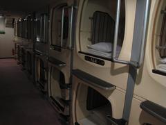 August 2007 capsule hotel in Osaka