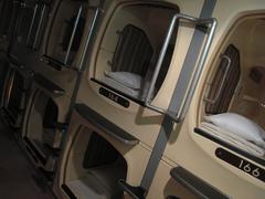 Capsule hotel in Osaka August 2007