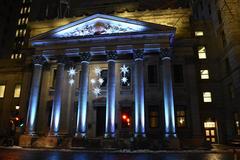 Bank of Montreal main branch building at night