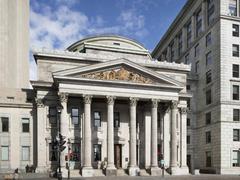 Historic facade of Bank of Montreal building