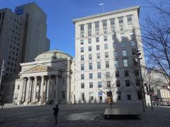 Banque de Montreal headquarters and Royal Trust building in Place d'Armes, Montreal