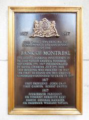 Plaque commemorating the centenary of the Bank of Montreal in 1917