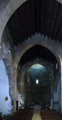 interior view towards the apse of the 12th-century Church of Notre-Dame-de-l'Assomption in Sainte-Marie