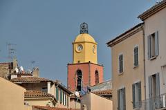 Scenic view of St. Tropez harbor