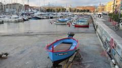 Port of Nice with Notre Dame du Port in the background