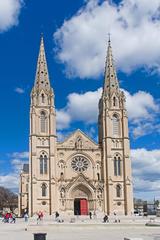 Main facade of St Baudile church, Nîmes, Gard, France