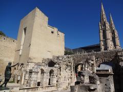 Porte Auguste and Eglise Saint-Baudile in Nîmes